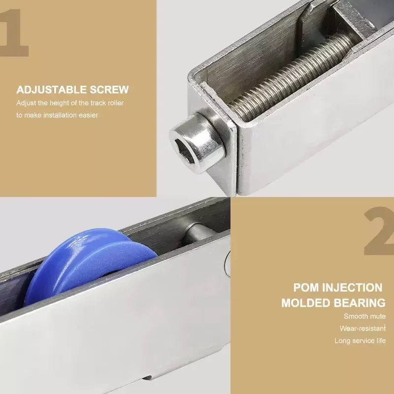 Nylon Double Wheel Pulley Automatic Door And Window Pulley Covering Device Sliding Door And window Roller Glass Balcony Wheel