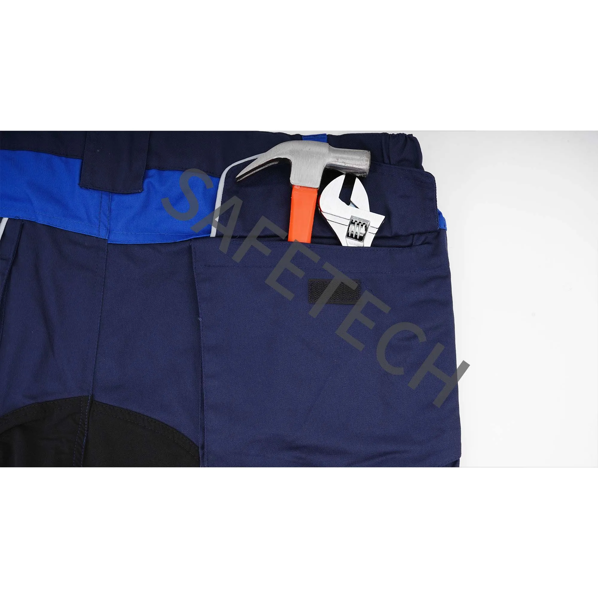 Dark Blue Stretch Workwear Outdoor Cordura Work Cloths Multiple Pocket Cargo Trousers Construction Work Pants For Men