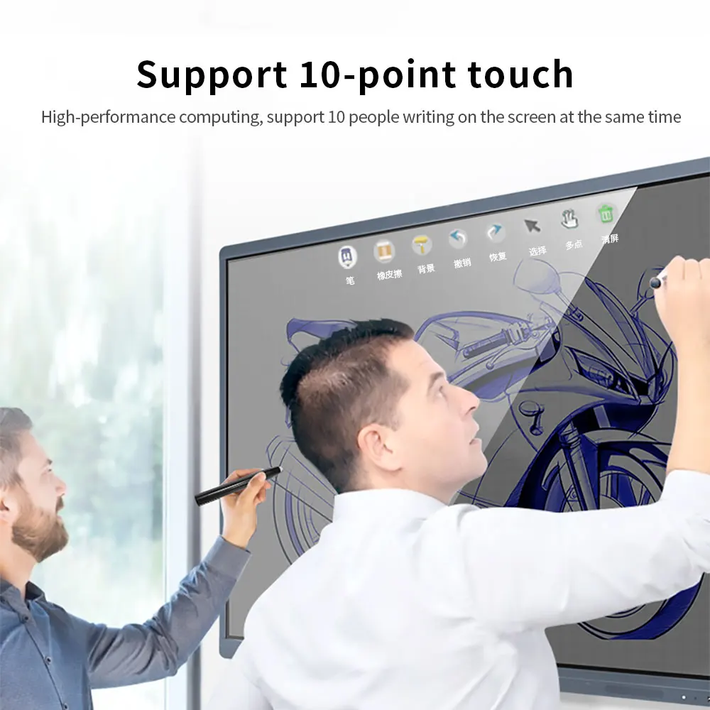 86 inch Huge Big Interactive Conference Display Business Meeting Media Player Touch Screen Tracking Voice Camera Smart Screen