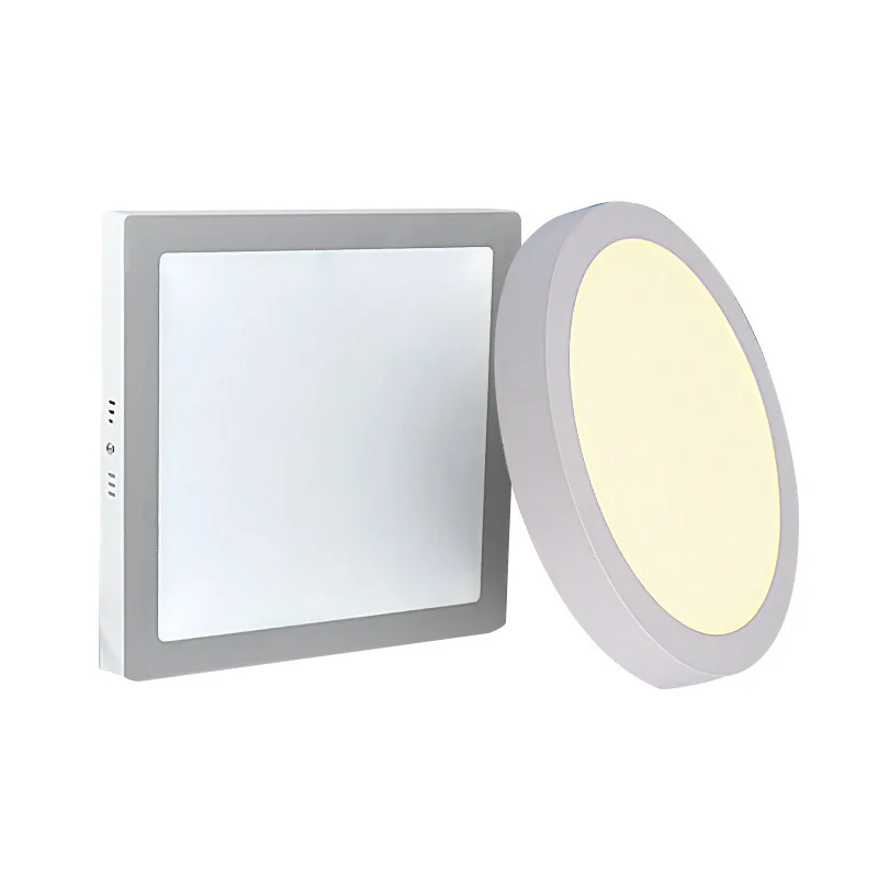 Factory Supply Indoor Lighting Bedroom Round Square Led Panel Surface Mounted Ceiling Light 6W 12W 18W 24W Panel Lights