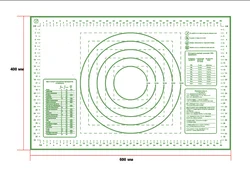 40*60 cm Russian Popular Silicone Baking Mat Non Slip Pastry Mat with Measurement Baking Mat