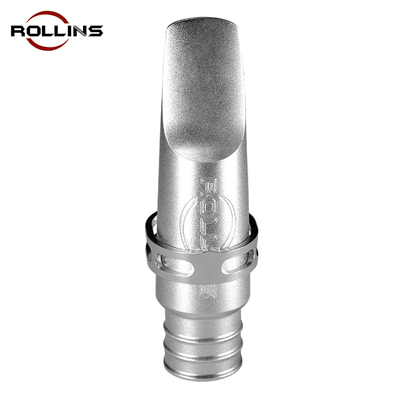 Rollins Frosted Silver Metal Mouthpiece,alto,tenor,soprano