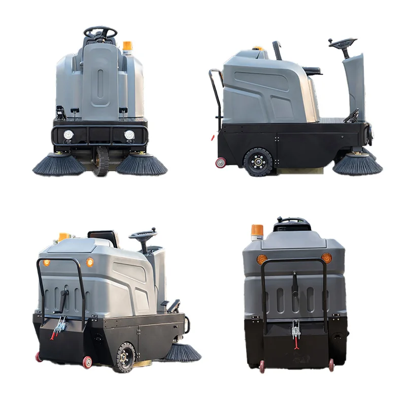 Cheap JS125 Industrial  Vacuum Floor Sweeper Machine Ride On Electric Street Road Sweeper with CE