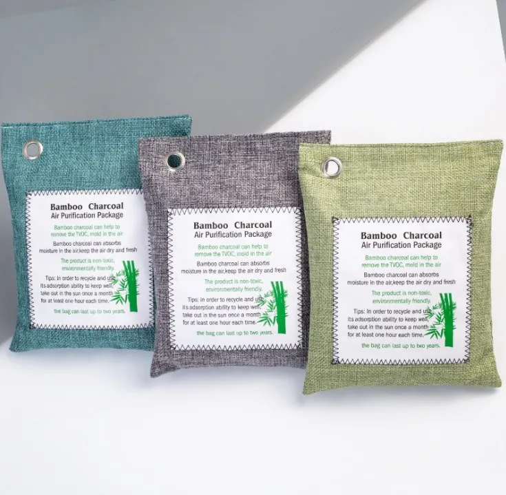 Charcoal odor absorber/Air Purifying package/ air purification bag Natural Bamboo Activated Charcoal Air Freshener