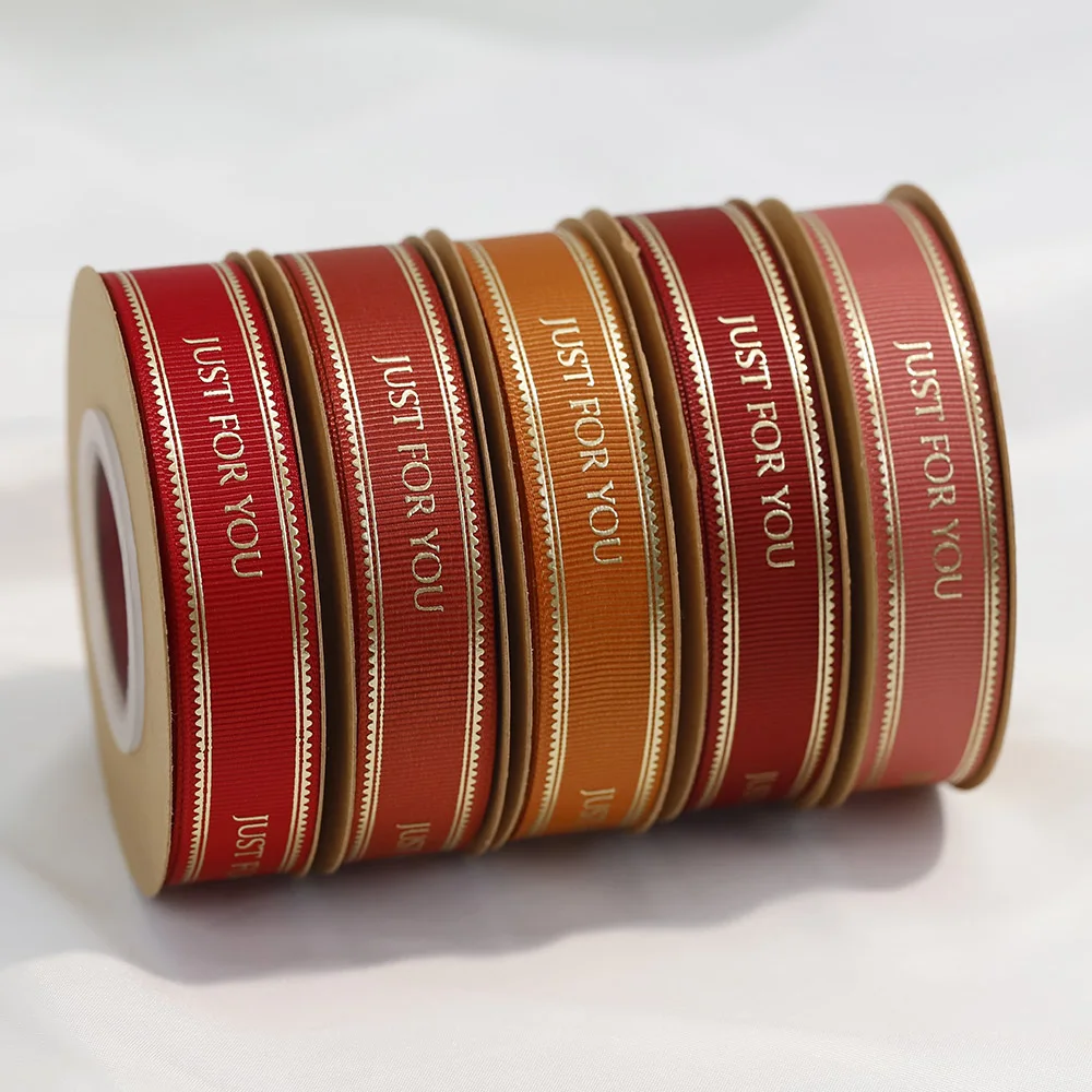 Customized 3D Logo Printed Satin Ribbon Fabric Grosgrain Ribbon for Custom Gifts with Personalized Logos