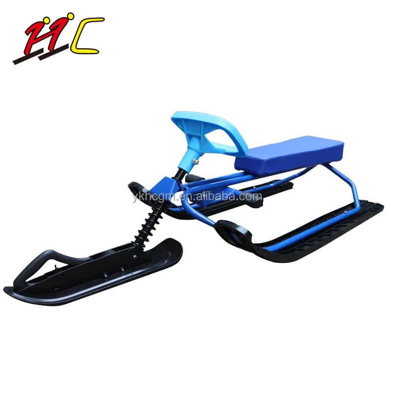 Snow racer for Kids and adult snow scooter with brake, Ski Sled Slider Board Snow Sled for Gift