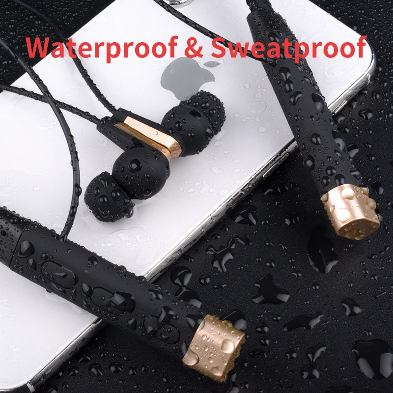 Low price OEM Sweatproof Wire less Neckband Wireless Headphones SD Card