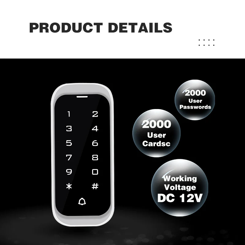 Yoursensor (YS515-W) Modern Remote Control Access Control System Smart Touch Keypad for Automatic Door /Gate /Apartments