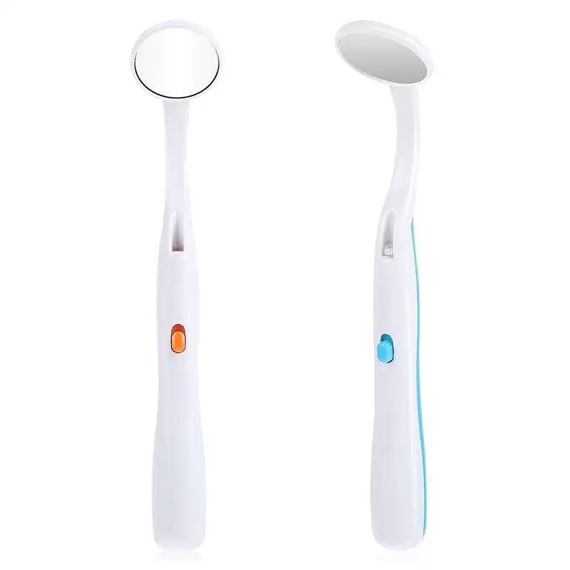 Dental Plastic Handle Anti-Fog LED Intraoral Mouth Mirror / LED Dental Mirror