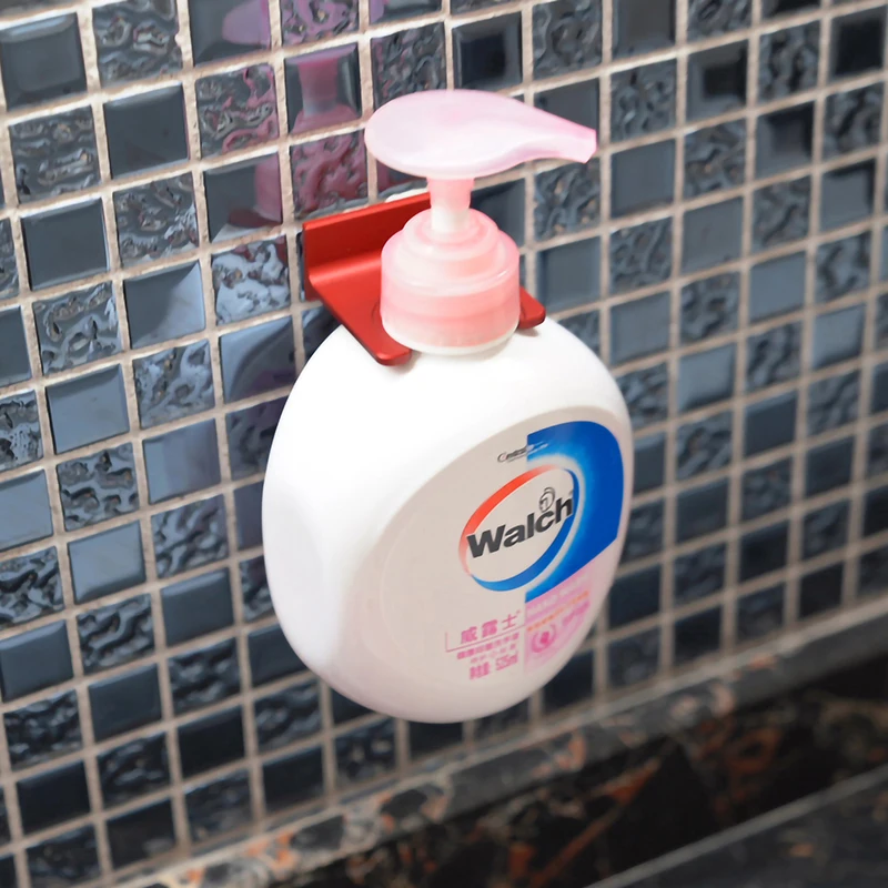 Shower Gel Bottle Rack Self Adhesive Wall Mount Liquid Soap Shower Holder for bathroom home household hotel kitchen