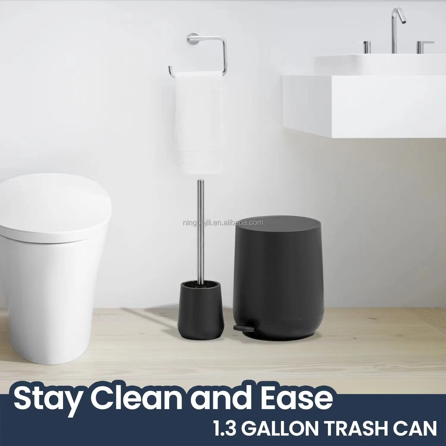 2024 J&L OEM 5L Sensor Recycle Cans Stainless Steel Kitchen Smart Dustbin Garbage Cans Waste Foot Pedal Trash Bins