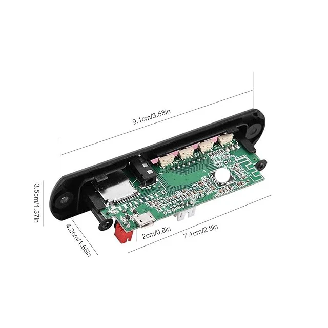 2*25W Amplifier Car Audio USB TF FM Radio Module Wireless BLE 5.0 MP3 WMA Decoder Board Support