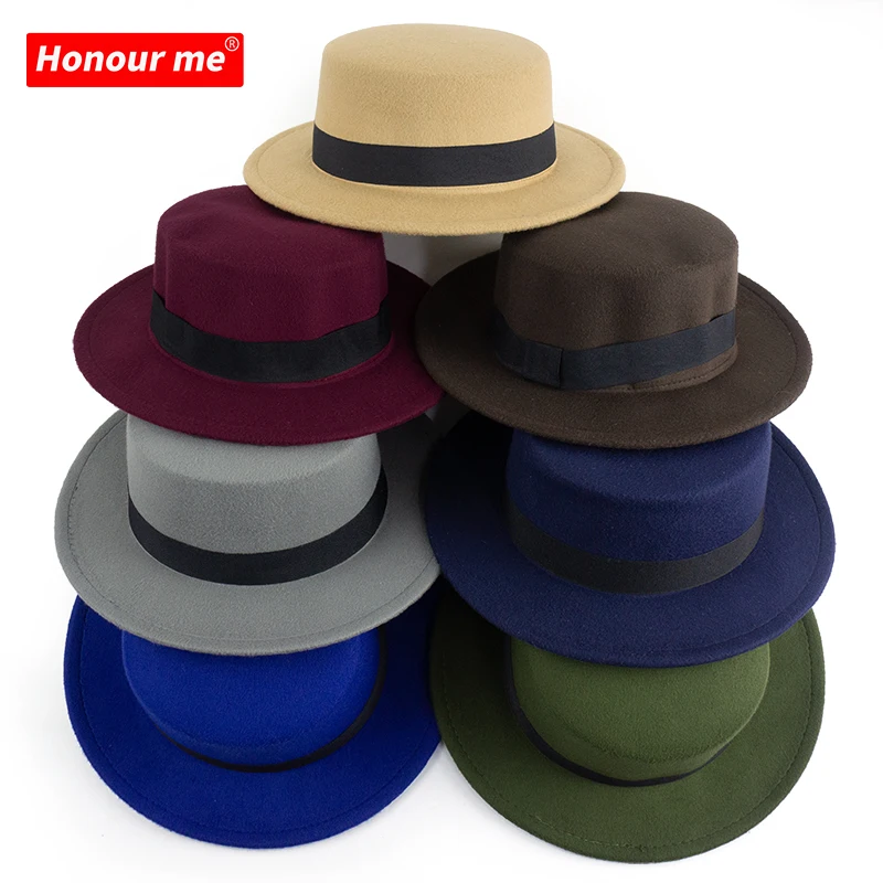 
2021 New style fashion women wool fedora other hats colorful bucket hat high quality men cowboy hats  (1600193748774)