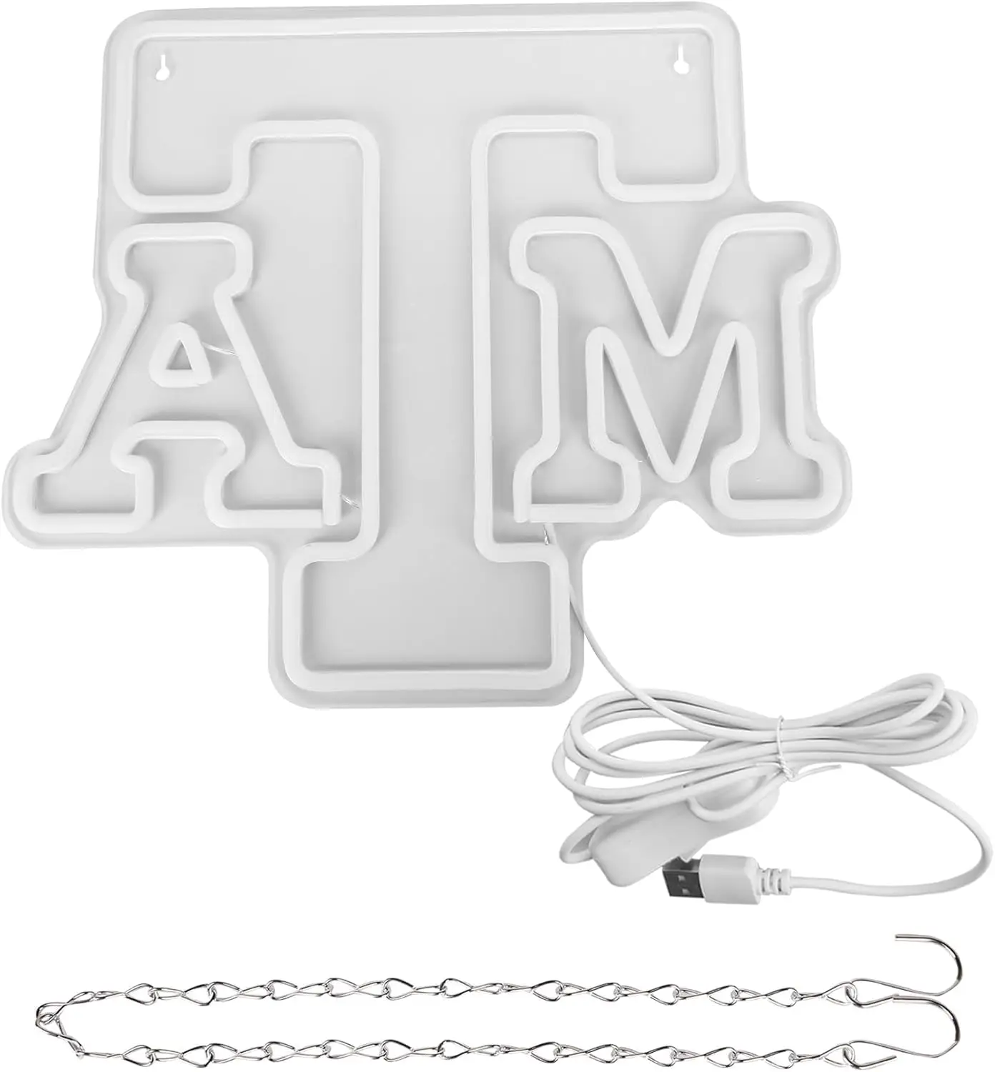 ATM Neon Sign American Football Team Logo and University Name Light Signs Wall Decor for College Man Cave Dorms and Bedrooms