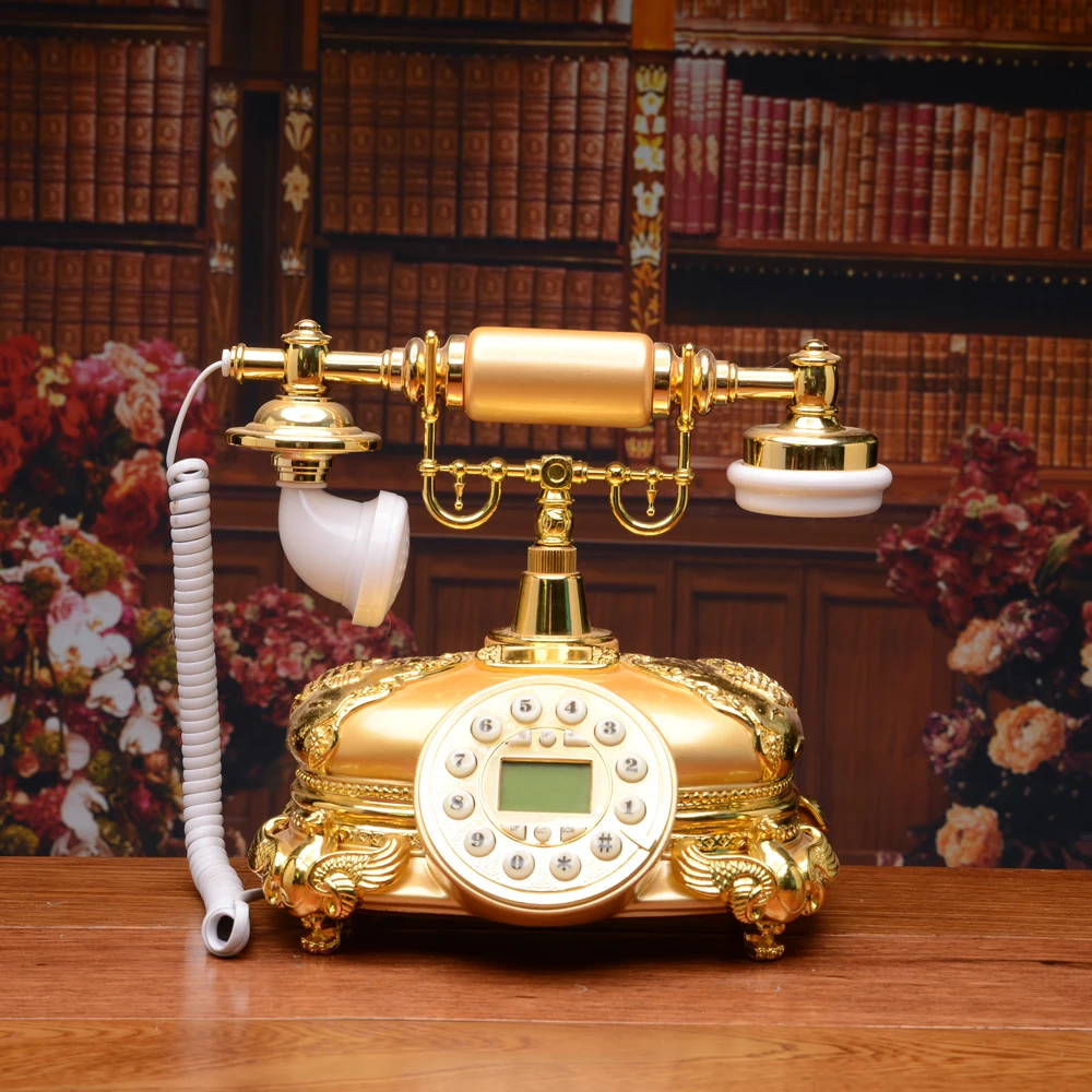Classic Antique Retro Phone Vintage Old Fashon Desktop Telephone Analog Old School Phone with Cord For Home Office Hotel (1600386507939)