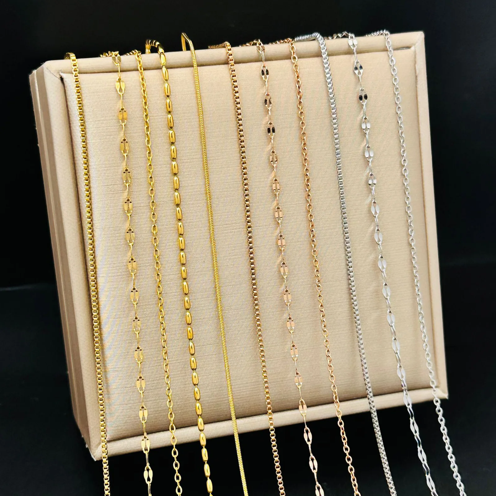 Wholesale Fashion 18 K Gold Plate Necklace Gold Plate Chain Rope Twist Chain Hip Hop Cuban Chain For Women Men