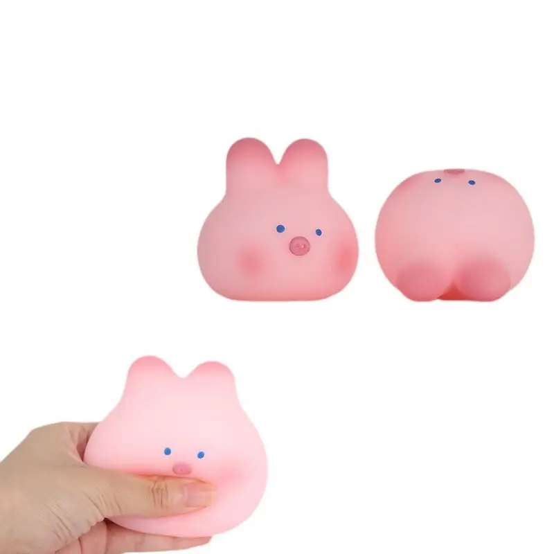 NEW Cartoon Rabbit TPR Stress Toys Creative Squishy Ball Fidget Toys For Kids Novelty Decompression Toys