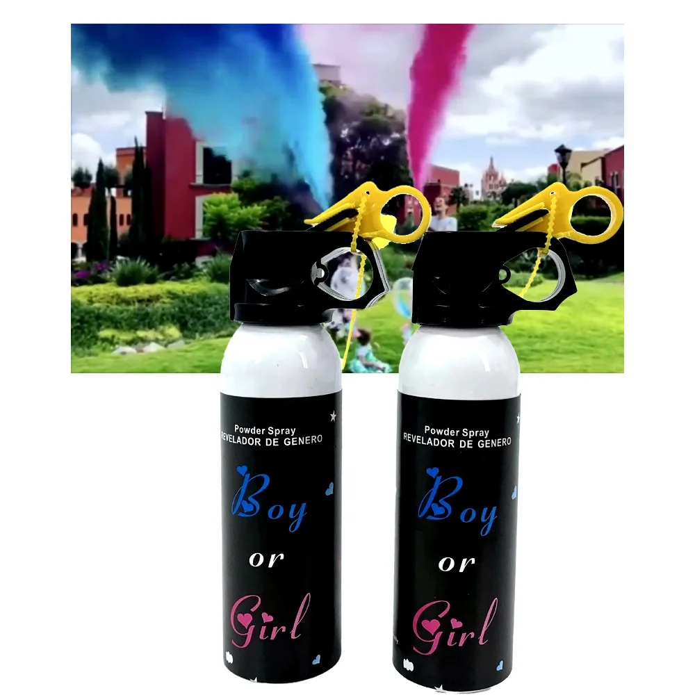 Pink Blue Holi Powder Baby Fire Extinguisher Smoke Cannon Colored Cornstarch Spray Gender Reveal Fire Extiguitor Party Supplies