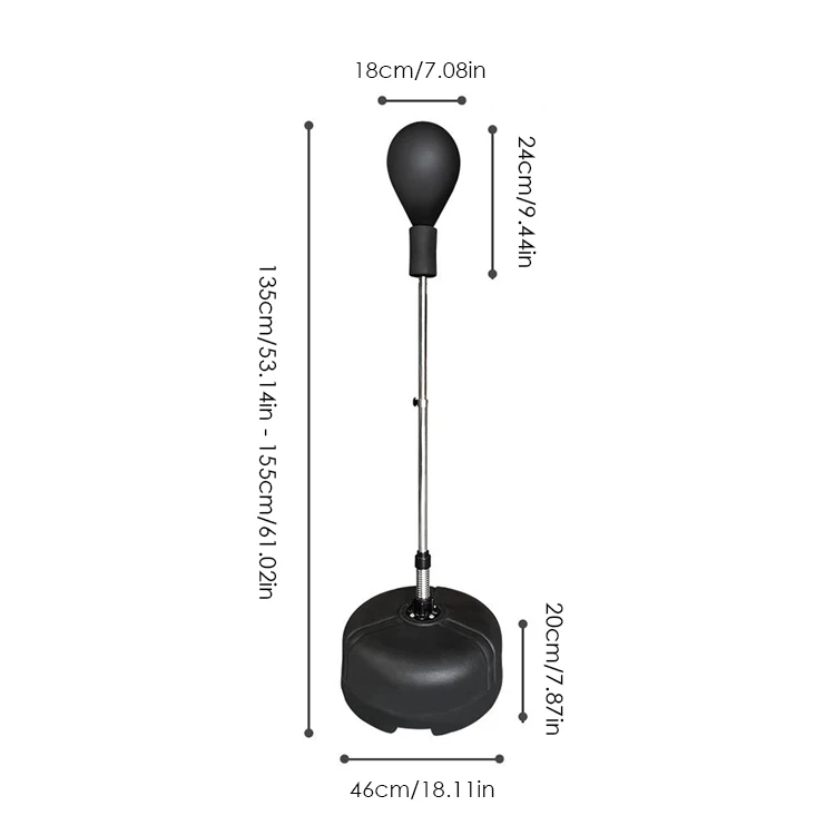 ZHOYA SPORT Free Standing Boxing Speed Punching Target Boxing Reflex Bar With Adjustable Height Quality