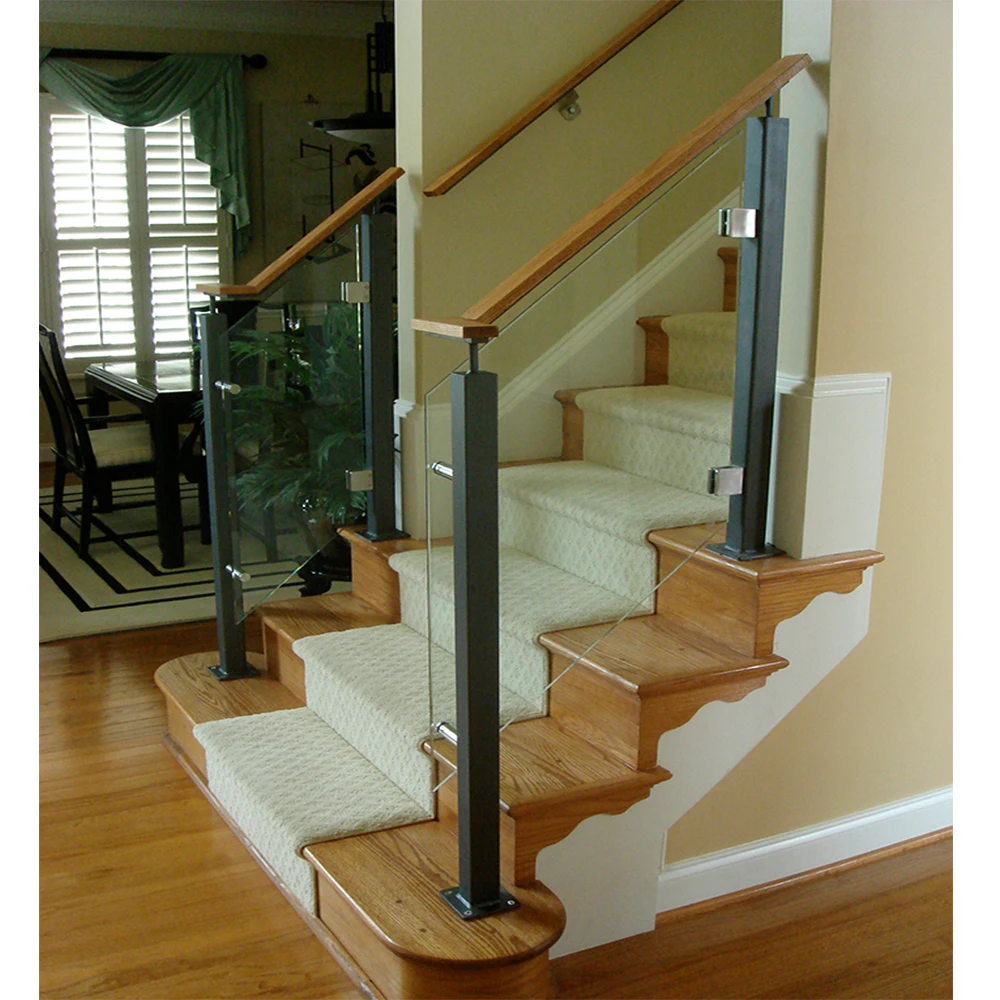 Anti-Hurricane Front Porch Balcony Decking 316 Stainless Steel Post Frameless Glass Railings