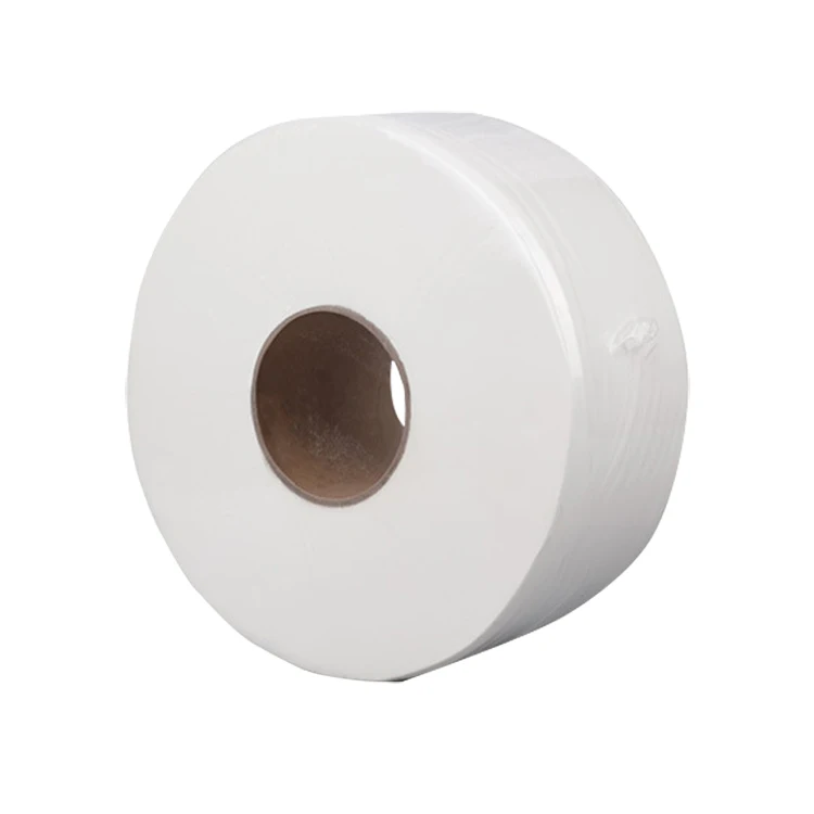 business used virgin toilet jumbo tissue roll wholesale with transparent plastic wrapping