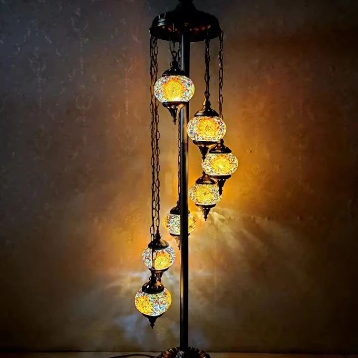 Лидер продаж креативные современные красочные украшения для дома столовой Турецкая подставка светильник пола