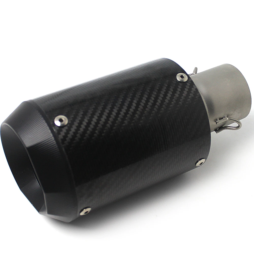 Universal Motorcycle 51mm Carbon Fiber Exhaust Pipe Muffler Slip on