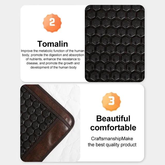 Tourmaline mattress far infrared heating health care abdomen shoulder neck waist leg massage hot compress treatment mat