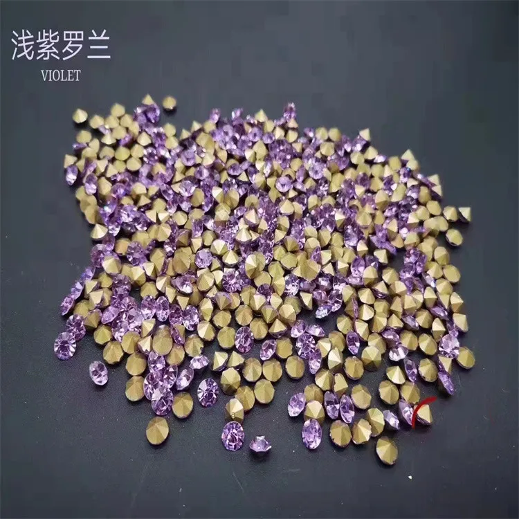 Ss6 8 10 12 16 20 Glass Rhinestones Pointback Strass Crystals Chatons Round Nail Crystal Stones For Crafts