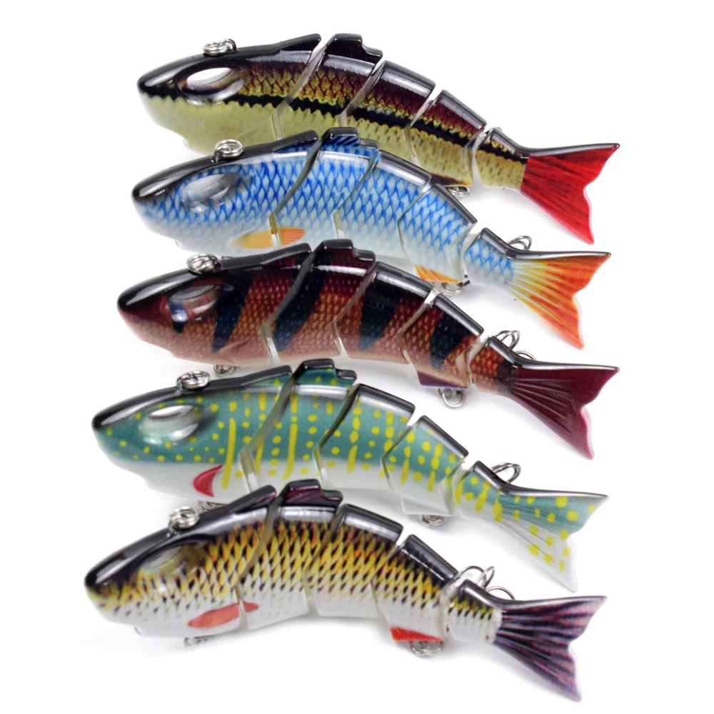 Recertop Factory 5.5inch shark swimbait 5-segment multi jointed hard plastic fishing lure saltwater swimbait manufacturer