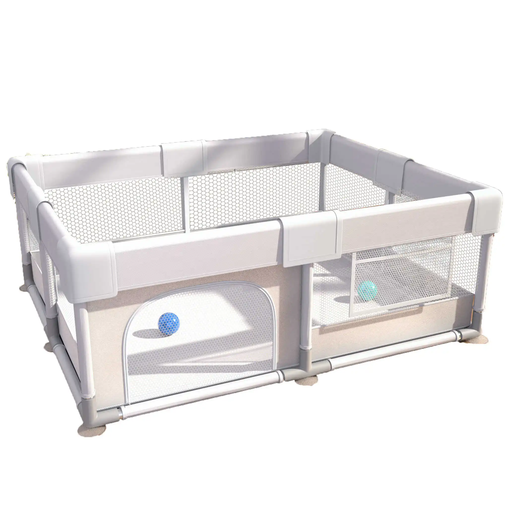 Portable Pet Exercise Pen with Door Easy Assembly Indoor Outdoor Playpen for Small to Medium Size Dogs Puppy Playpen