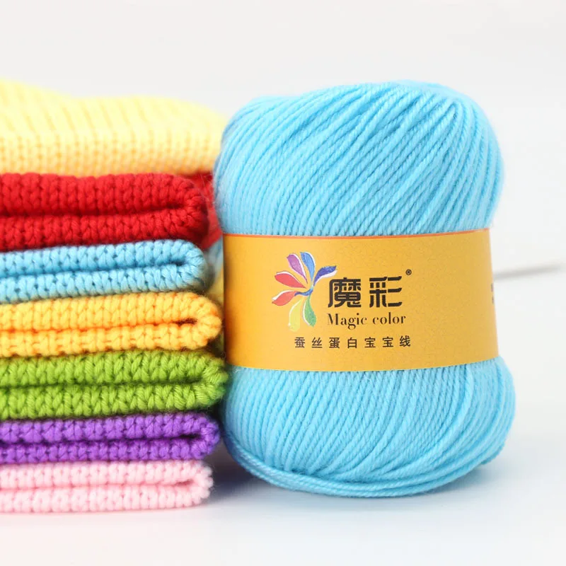 Новинка 2021, мягкая кашемировая необычная пряжа, 6 шт., 31 цвет, Мериносовая шерстяная пряжа, 100% чистый шелк, протеиновая флисовая пряжа