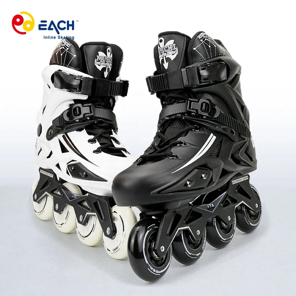 EACH Wholesales Professional Slalom Roller Skates 4 Wheel Inline Custom Skate Shoes Freestyle Skating Shoes for  Adult Skaters
