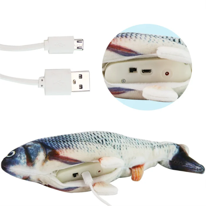 Cat Toy Electric Fish and Simulation Catnip Pet 3D Color Interactive Dancing shopify drop shipping
