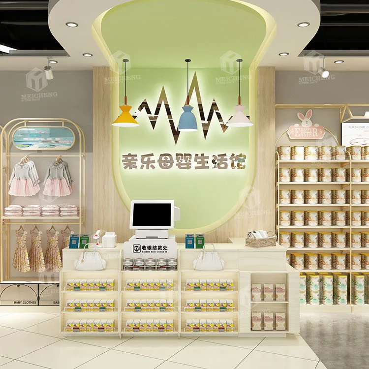 Meicheng Custom Size Modern Saloon Boutique Checkout Counter Retail Counter Desk Checkout Counter Cashier