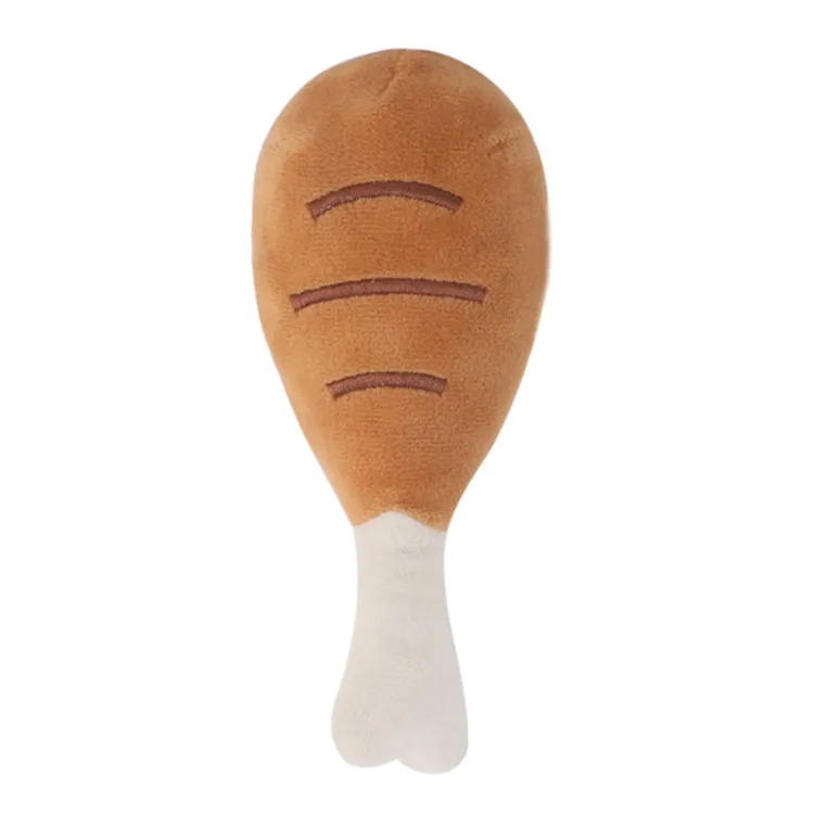 Chinese Manufacturer of Pets Supplies plush food Set Squeak Pet Puppy Toy Interactive Durable Chicken Drumstick Dog Chew Toys