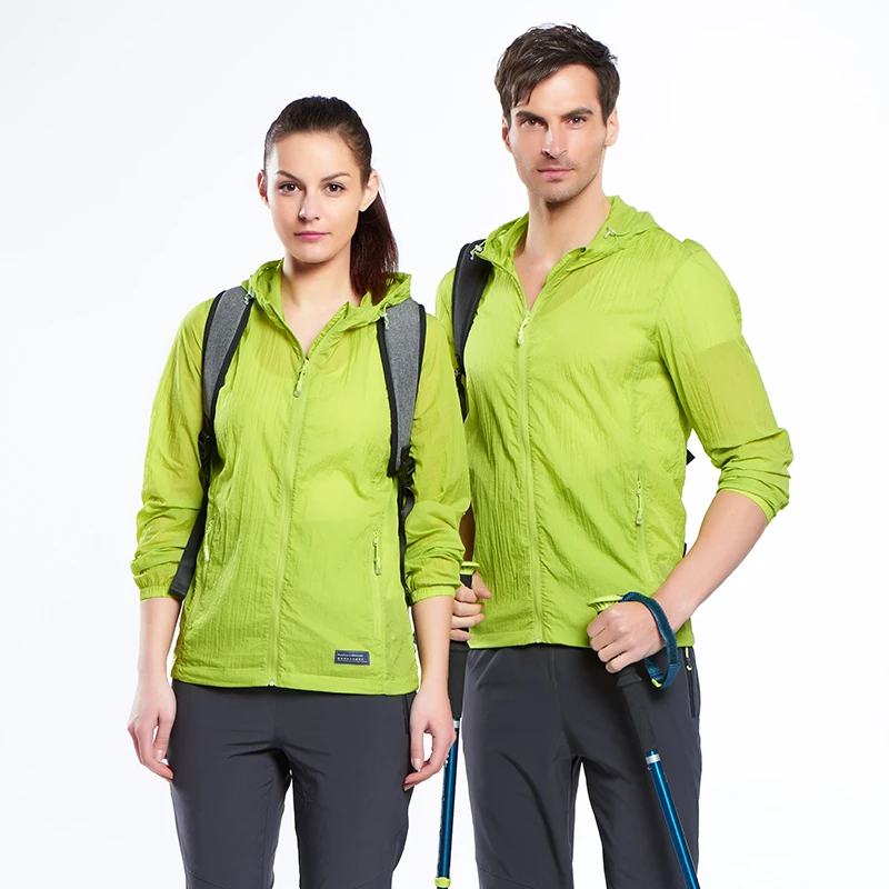 Оптовая продажа, одежда для защиты от солнца на заказ, унисекс, с капюшоном, защита от сыпи, дышащая, крутая на ощупь мужская одежда на молнии