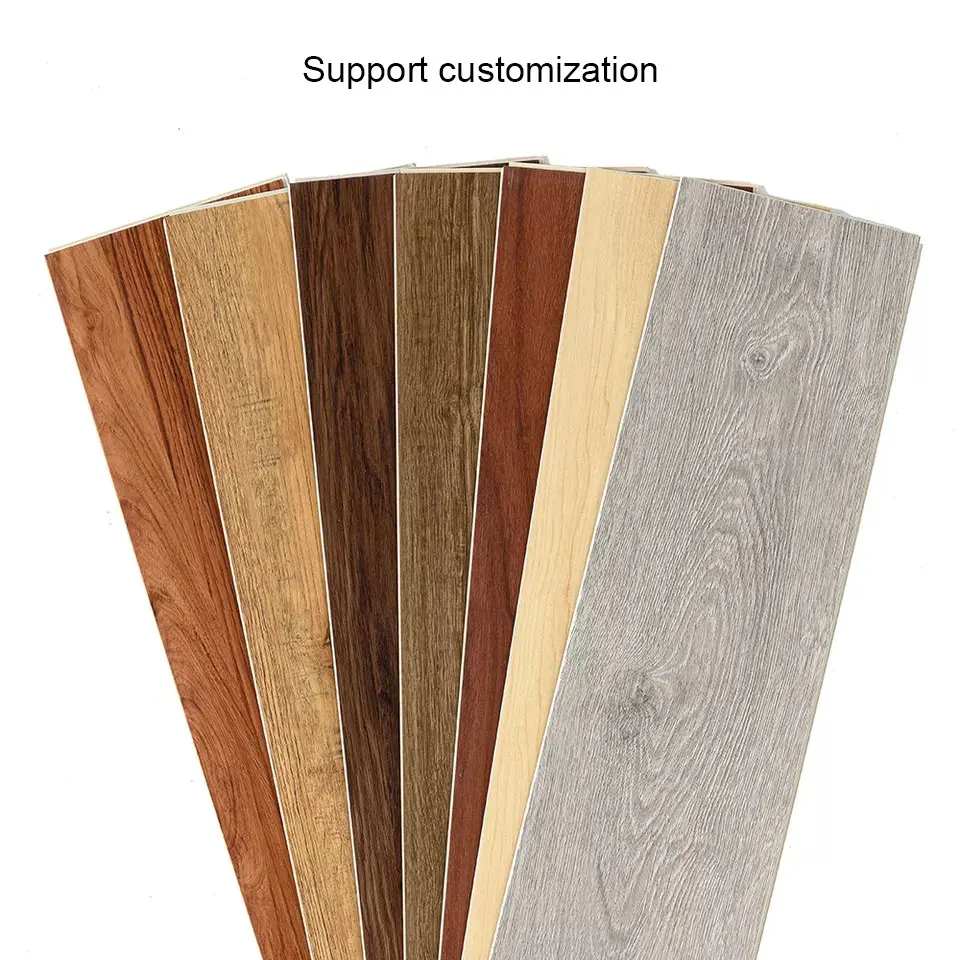 Eco-Friendly Non-Slip Strong Flexibility Colorize Wood Texture Easy Install Tile Plastic Pvc LVT LVP Stone SPC Click Flooring