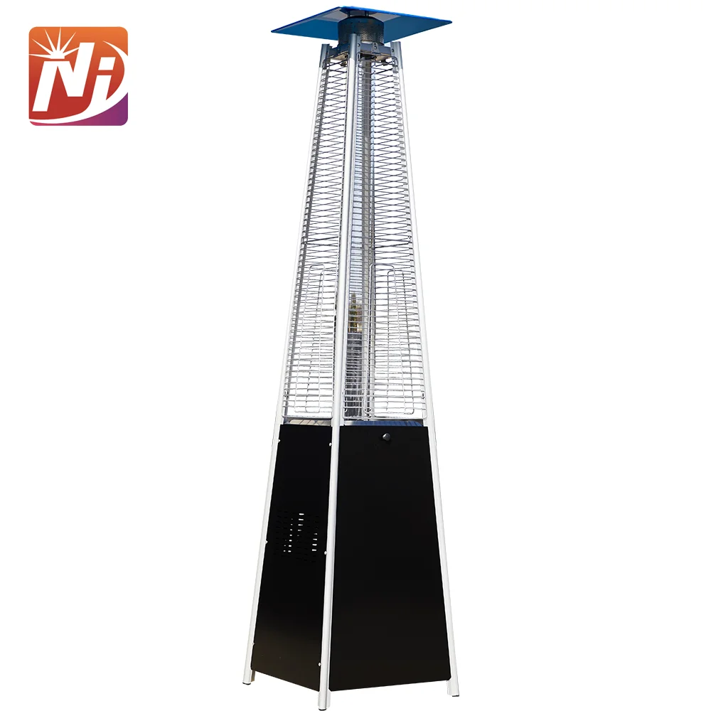 Modern Design Portable Pyramid  Glass Tube  Outdoor Garden Flame Gas Patio Heater