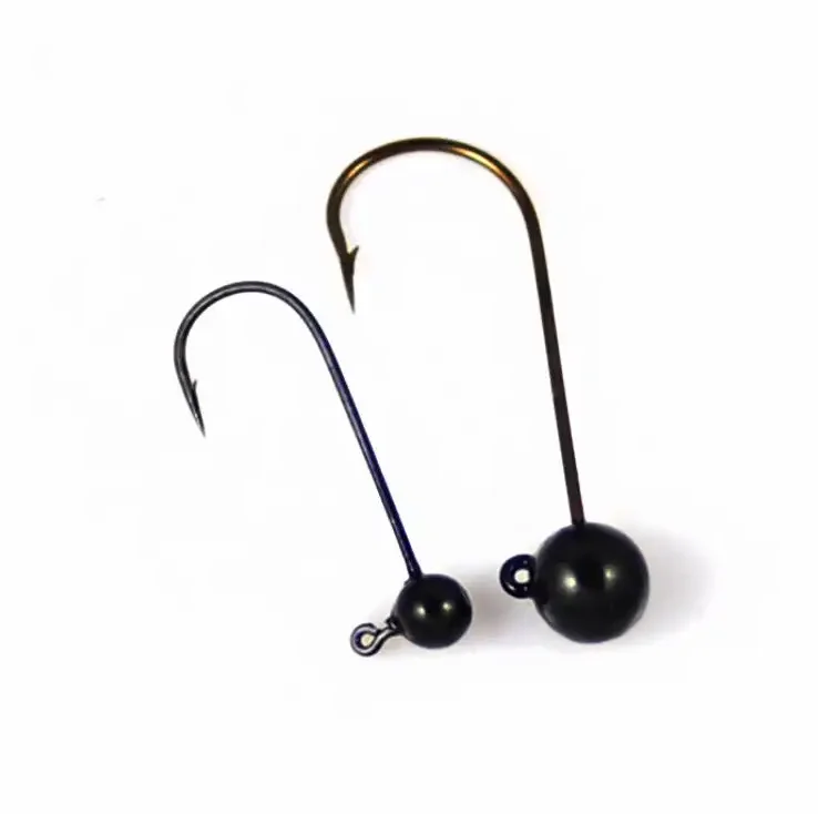 Round ball jig head lure skirt weight wholesale bulk jig heads hook fishing cheap price
