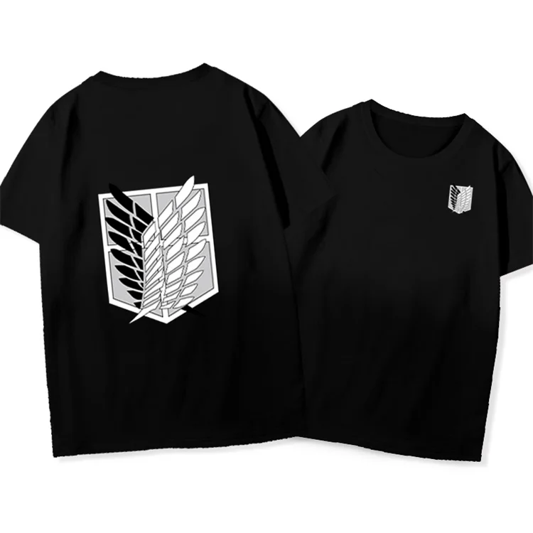 Attack on Titan shirt anime T-shirt round neck summer casual wholesale unisex cartoon print short sleeve