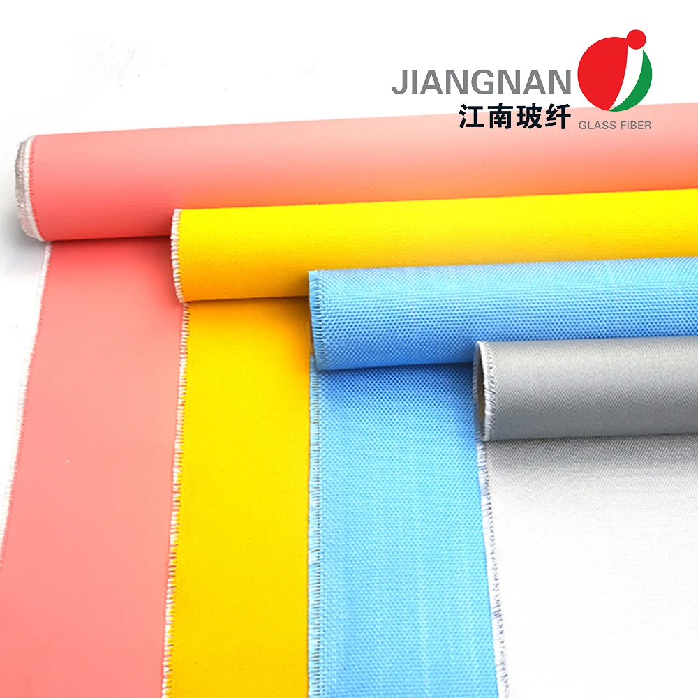 Silicone Coating Technology Fireproof Waterproof Silicone Rubber Coated Fiberglass Fabric Cloth