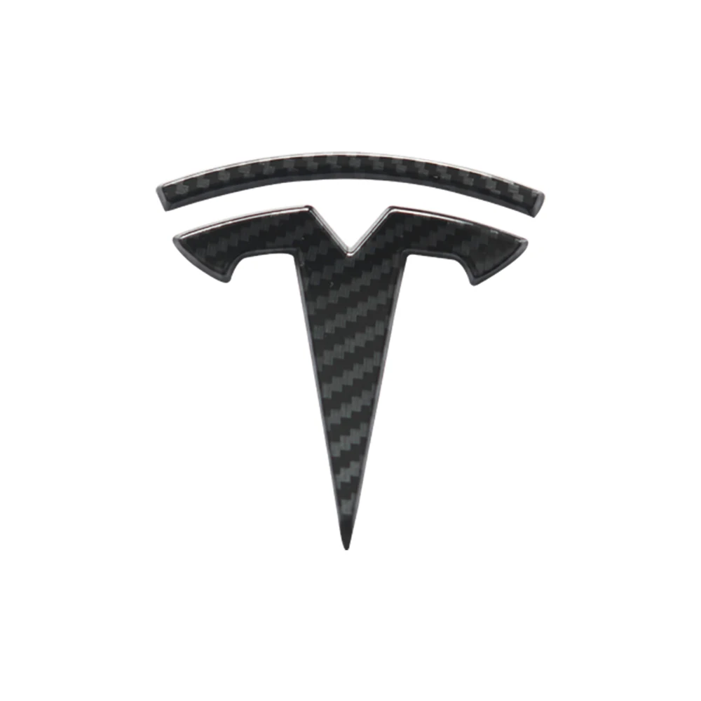 Tesla model 3 accessories car logo decoration carbon fiber accept customized