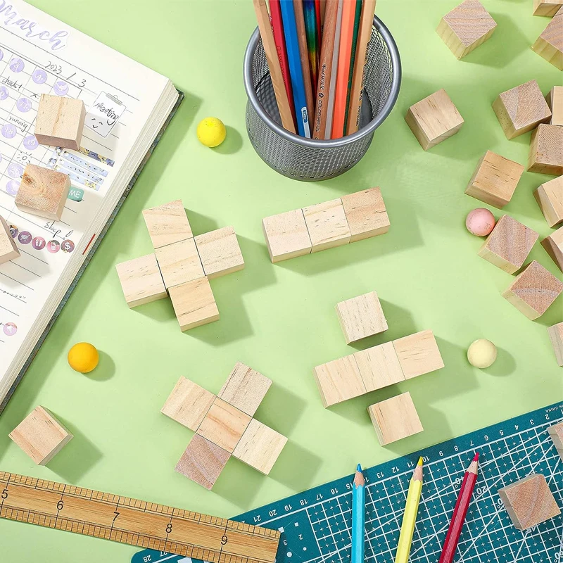 1 дюйм пустые деревянные кубики из натуральной сосны квадраты массива дерева для творчества искусство тяга живопись подарки незаконченные блоки