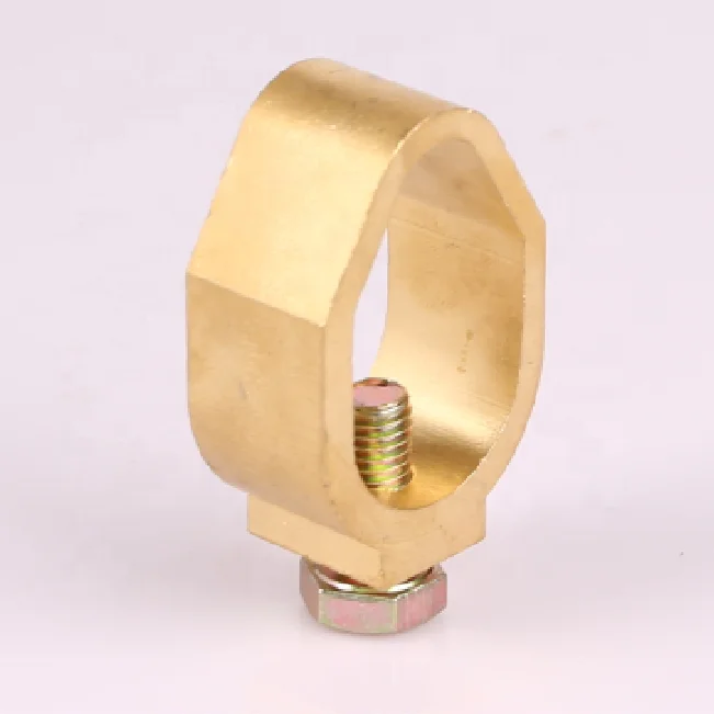 Hua Dian 2022 Cheap Factory Price brass clamp earth rod Copper ground terminal clamp lighting rod type A clamp  connection