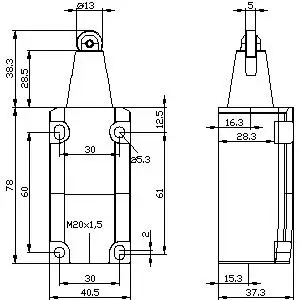 Позиционный Переключатель Siemens 3SE5112-0CD02 металл роликовый Плунжер высококачественный