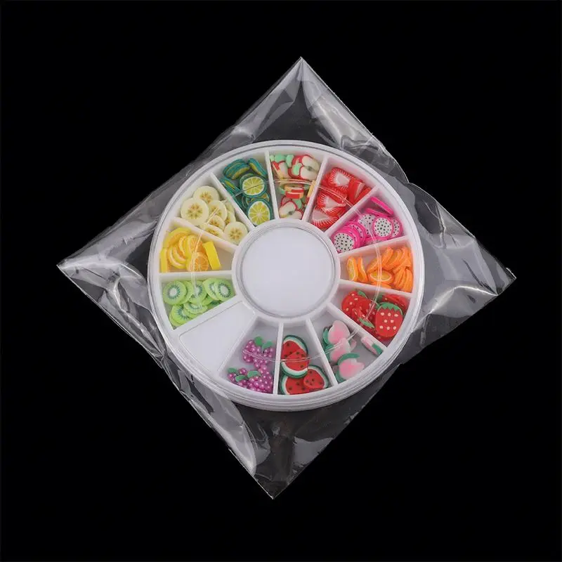 2024 Hot Style 3d Colorful Mixed Fruit Style Designs Kids Nail Nail Art Wholesale Supplies Jewelry Stone Gem Nail Decoration