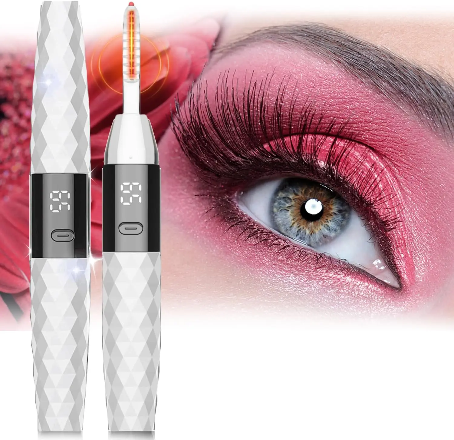 Wholesale USB Rechargeable 2024 Small Portable Heated Eyelash Curler Quick Natural Mini Compact Electric Eyelash Curler