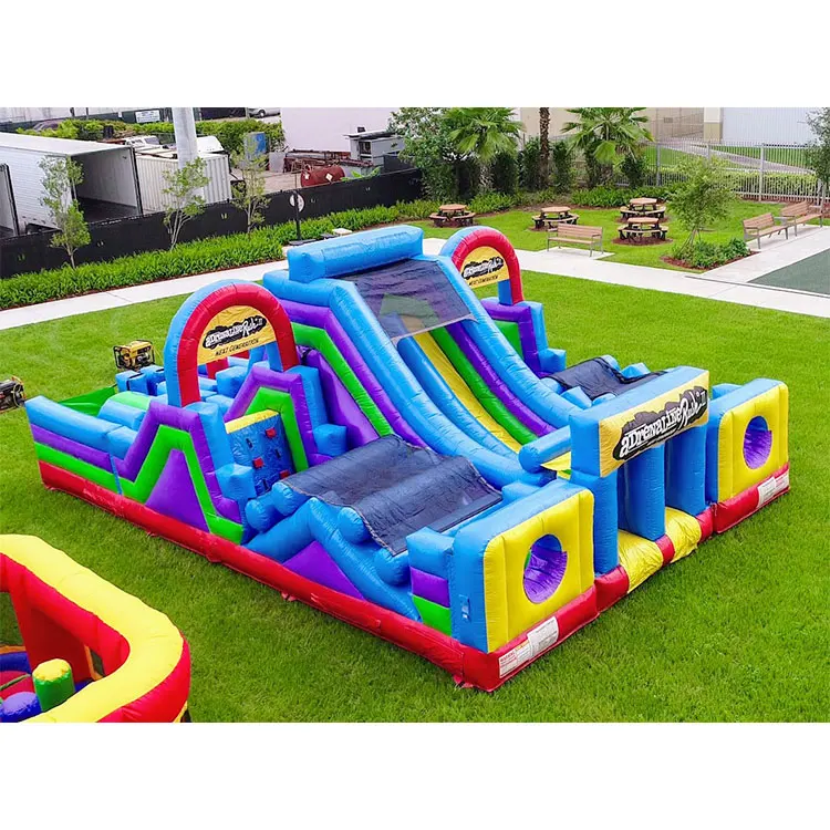 wholesale custom new design china inflatable match obstacle course for sale