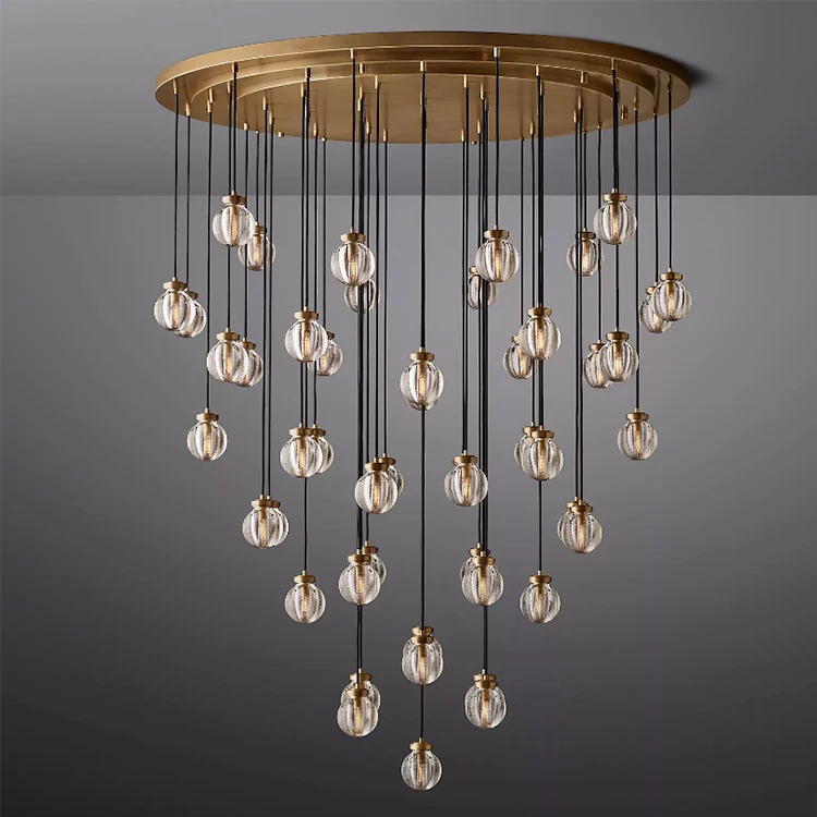 Tpstarlite Modern Style Dining Hall Commercial Hotel Villa Luxury Custom Glass Chandelier Lamp